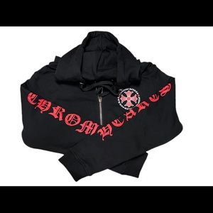 Mens Chrome Hearts zip up hoodie.